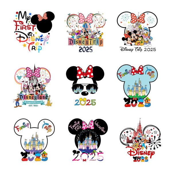 DTF Transfer 2025 Disney Mickey Trip Heat Transfer Sheets