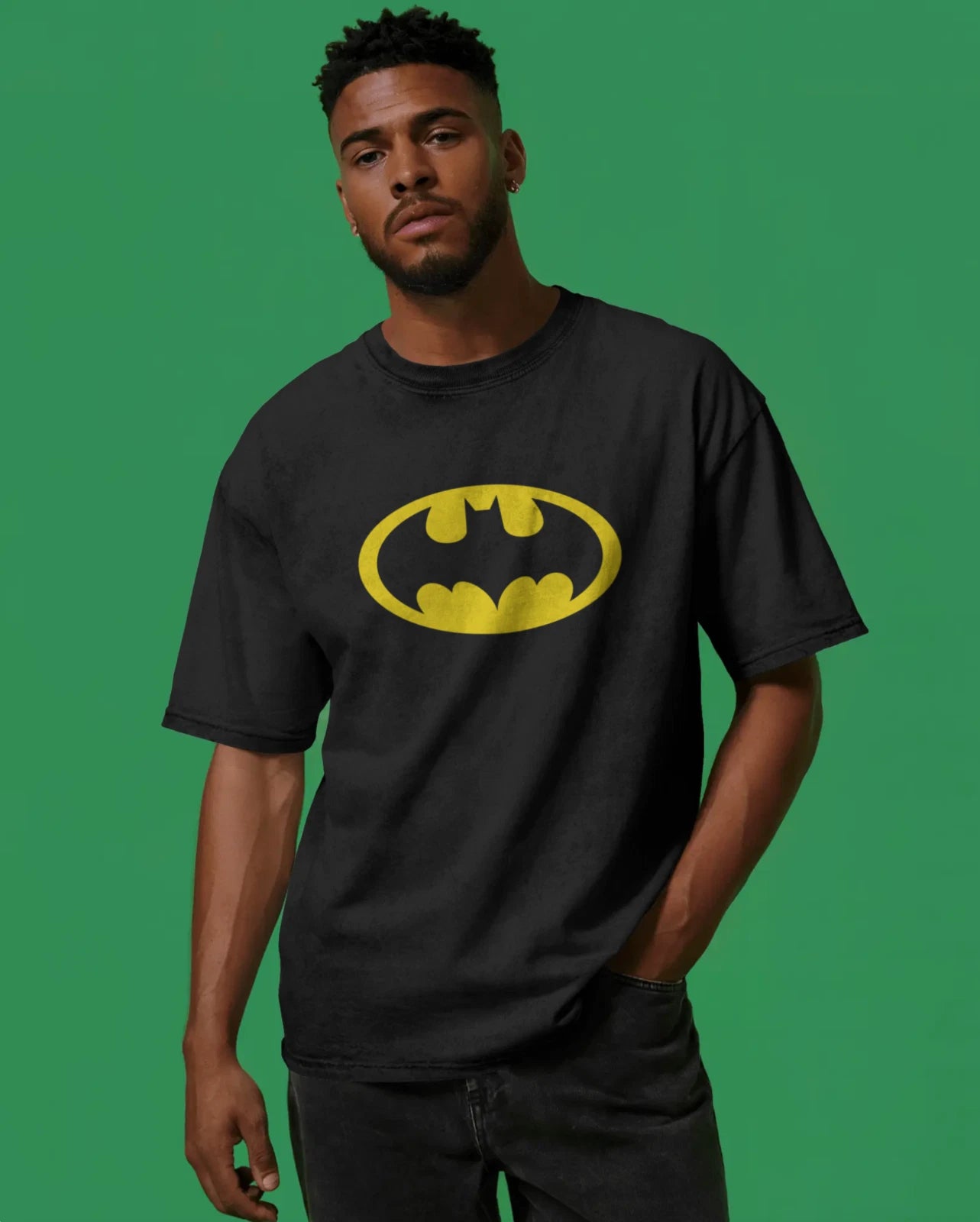 Batman Logo T-Shirt DTF Print | DC Comics Dark Knight Tee | Adult Kids Premium Cotton