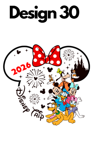 Disney Iron On Transfers 2026 | Mickey Trip DTF Heat Press UK