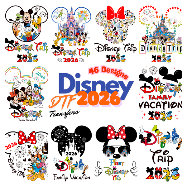 Disney Iron On Transfers 2026 | Mickey Trip DTF Heat Press UK