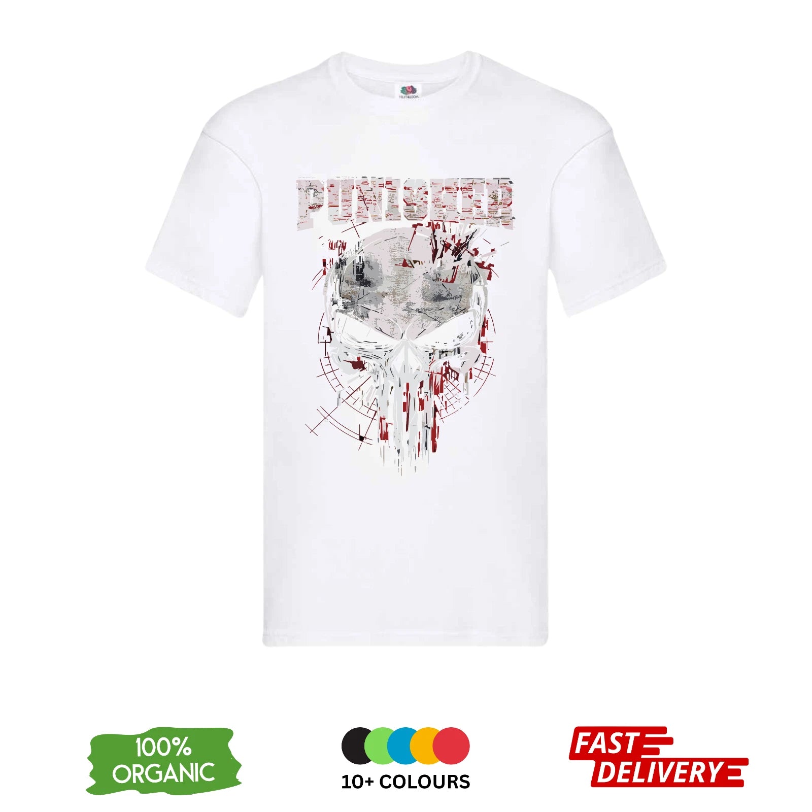 The Punisher Skull Logo T-Shirt | Premium DTF Print | Unisex