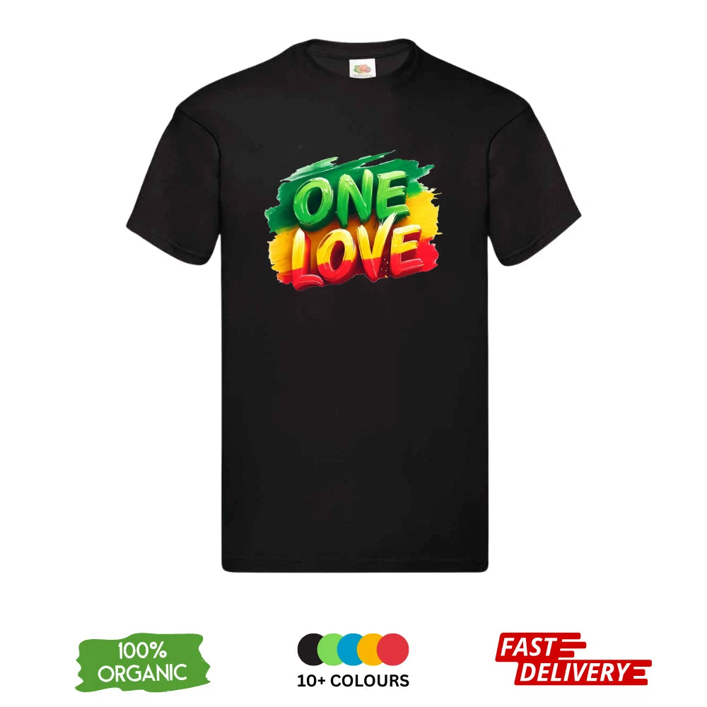 Bob Marley One Love DTF T-Shirt | Reggae Jamaica Rasta | Unisex