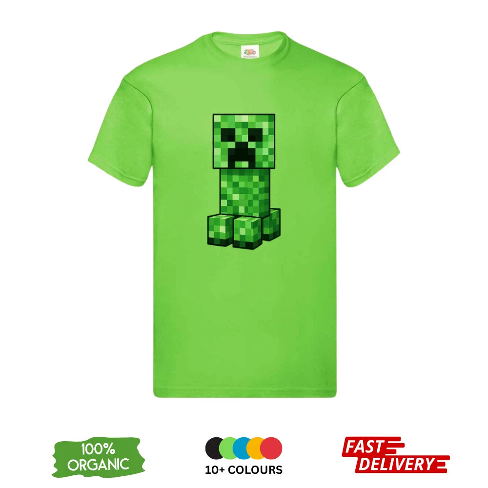 Minecraft Creeper T-Shirt All Sizes | Kids Adults 3-4 Years to 3XL | DTF Print