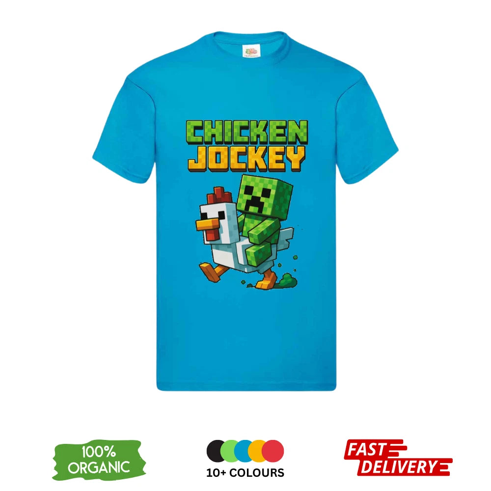 Minecraft Chicken Jockey DTF T-Shirt | Gaming Tee | Unisex