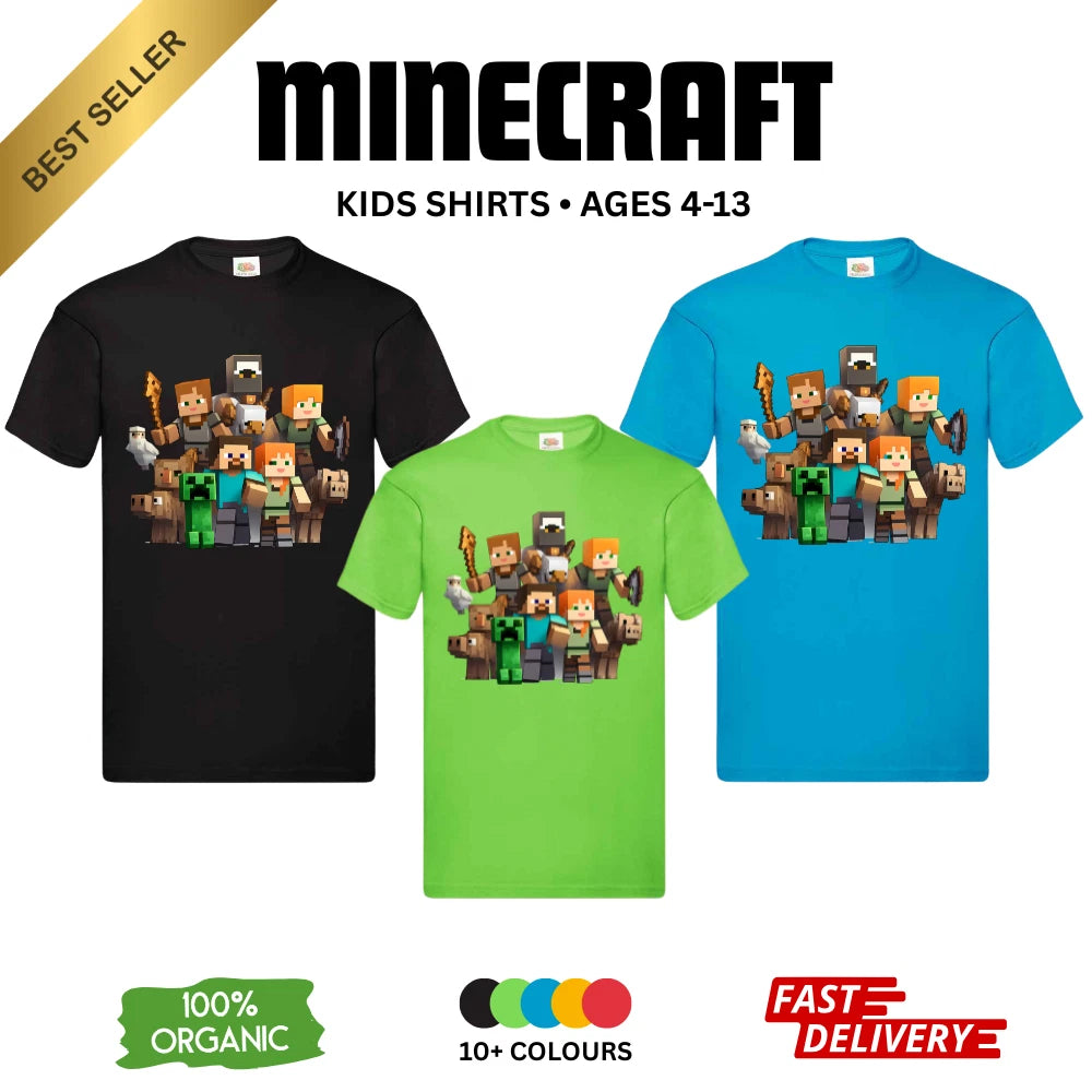 Minecraft DTF T-Shirt | Premium Gaming Tee | Merch Design