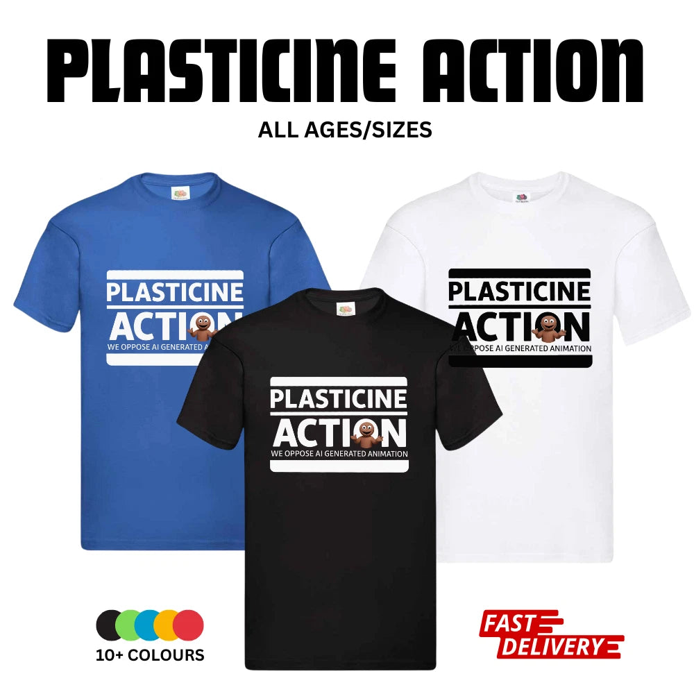 Plasticine Action DTF T-Shirt | Anti AI Animation | Claymation Tee
