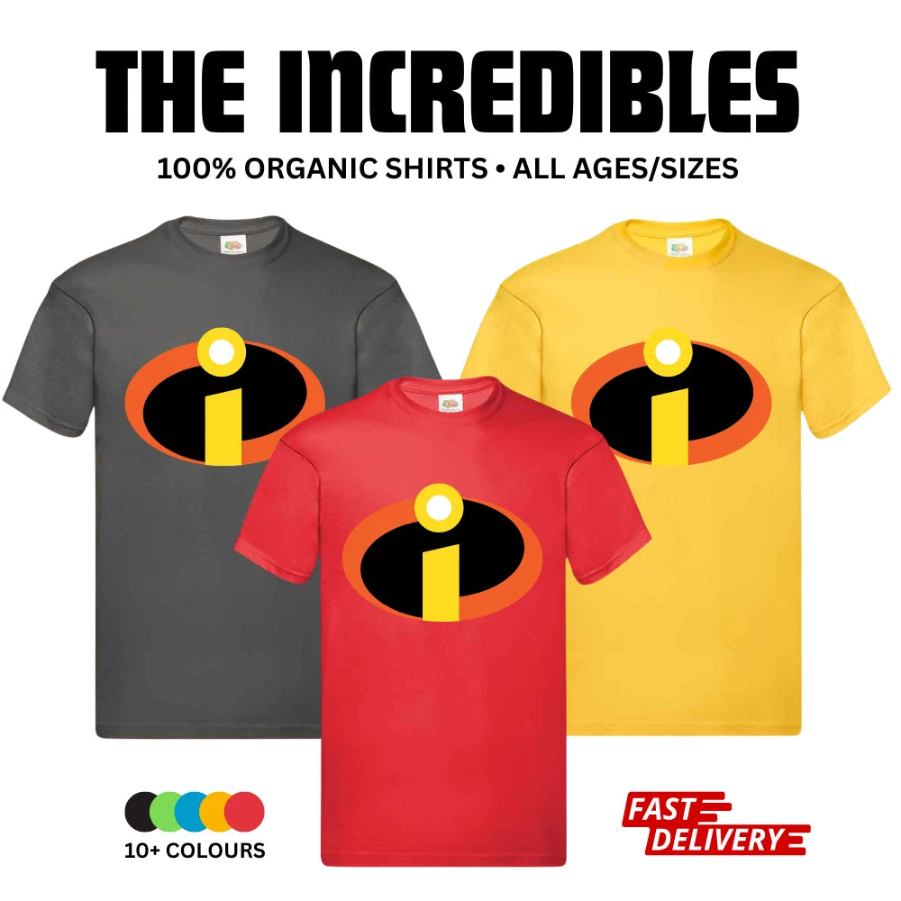 The Incredibles DTF T-Shirt | Mr Incredible Logo | Unisex Tee