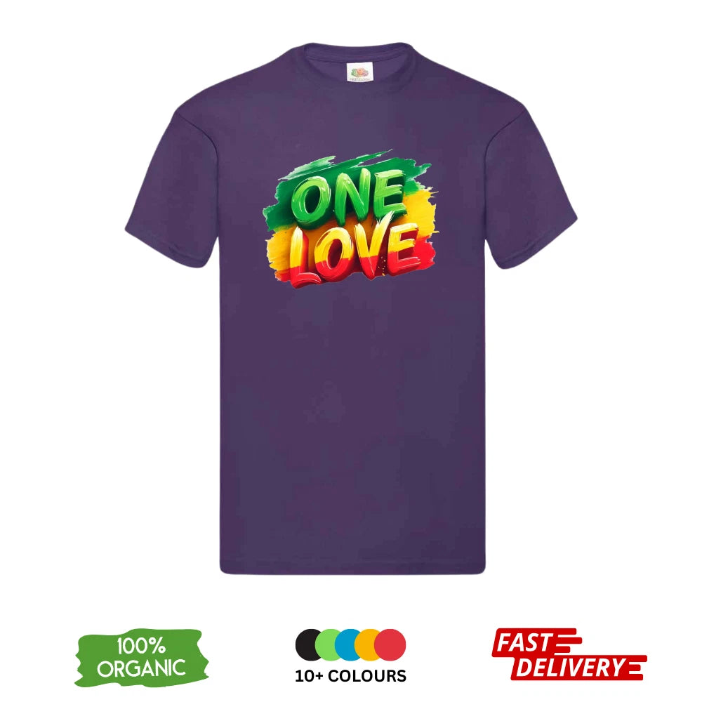 Bob Marley One Love DTF T-Shirt | Reggae Jamaica Rasta | Unisex