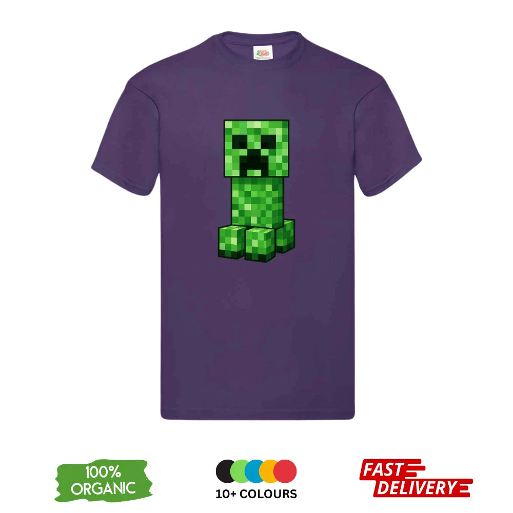 Minecraft Creeper T-Shirt All Sizes | Kids Adults 3-4 Years to 3XL | DTF Print