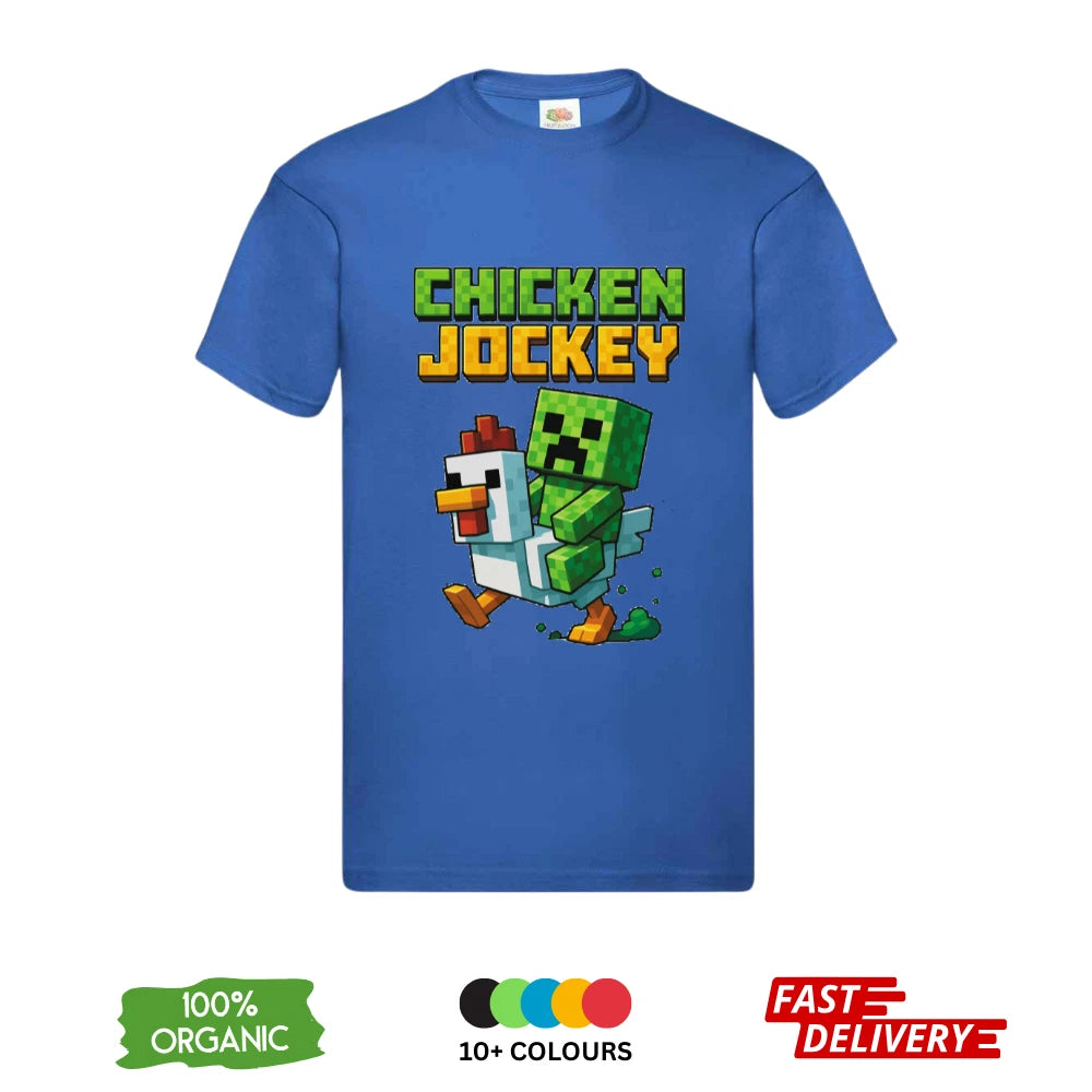 Minecraft Chicken Jockey DTF T-Shirt | Gaming Tee | Unisex