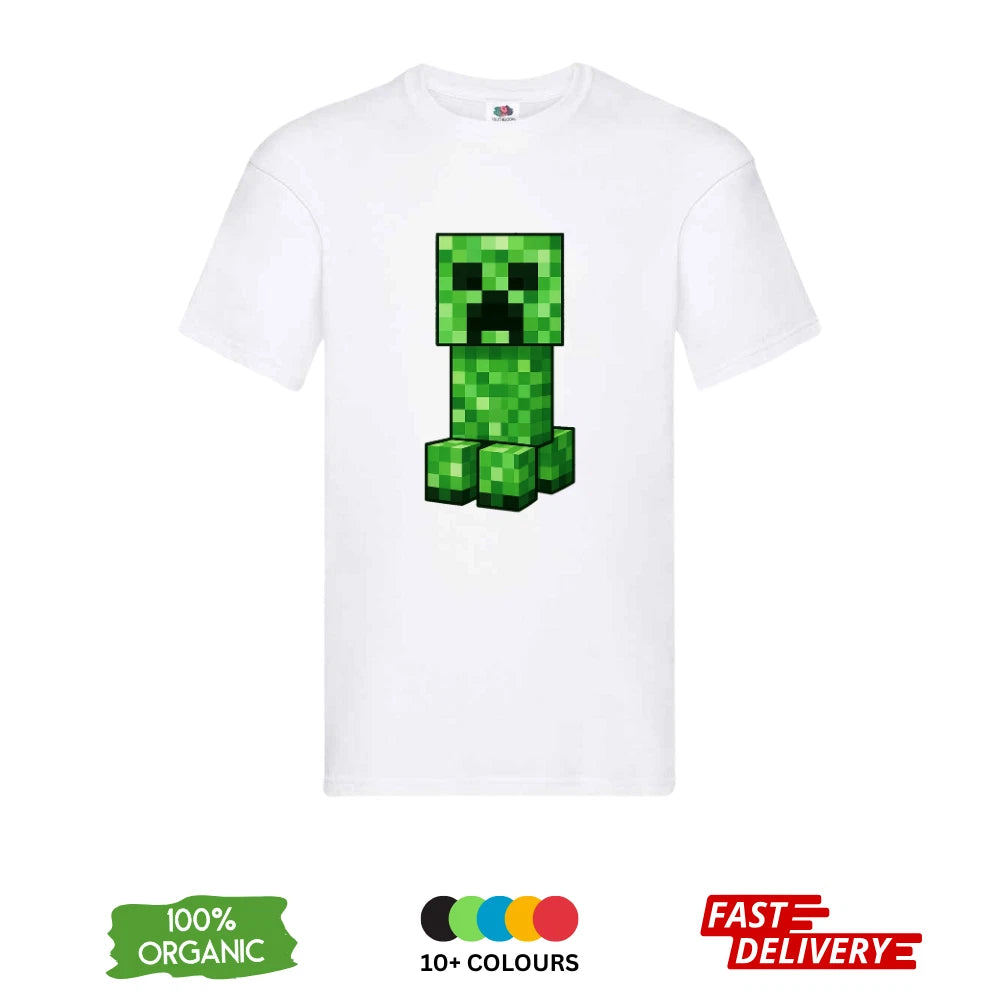 Minecraft Creeper T-Shirt All Sizes | Kids Adults 3-4 Years to 3XL | DTF Print
